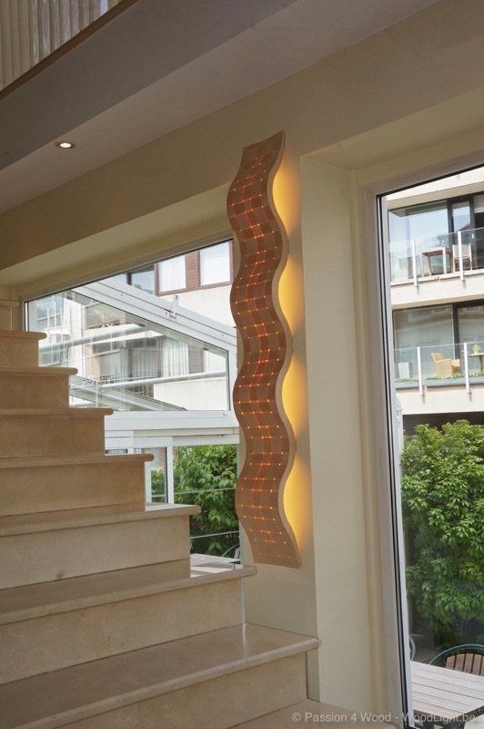 wave wall lamp Passion4Wood woodlight collection