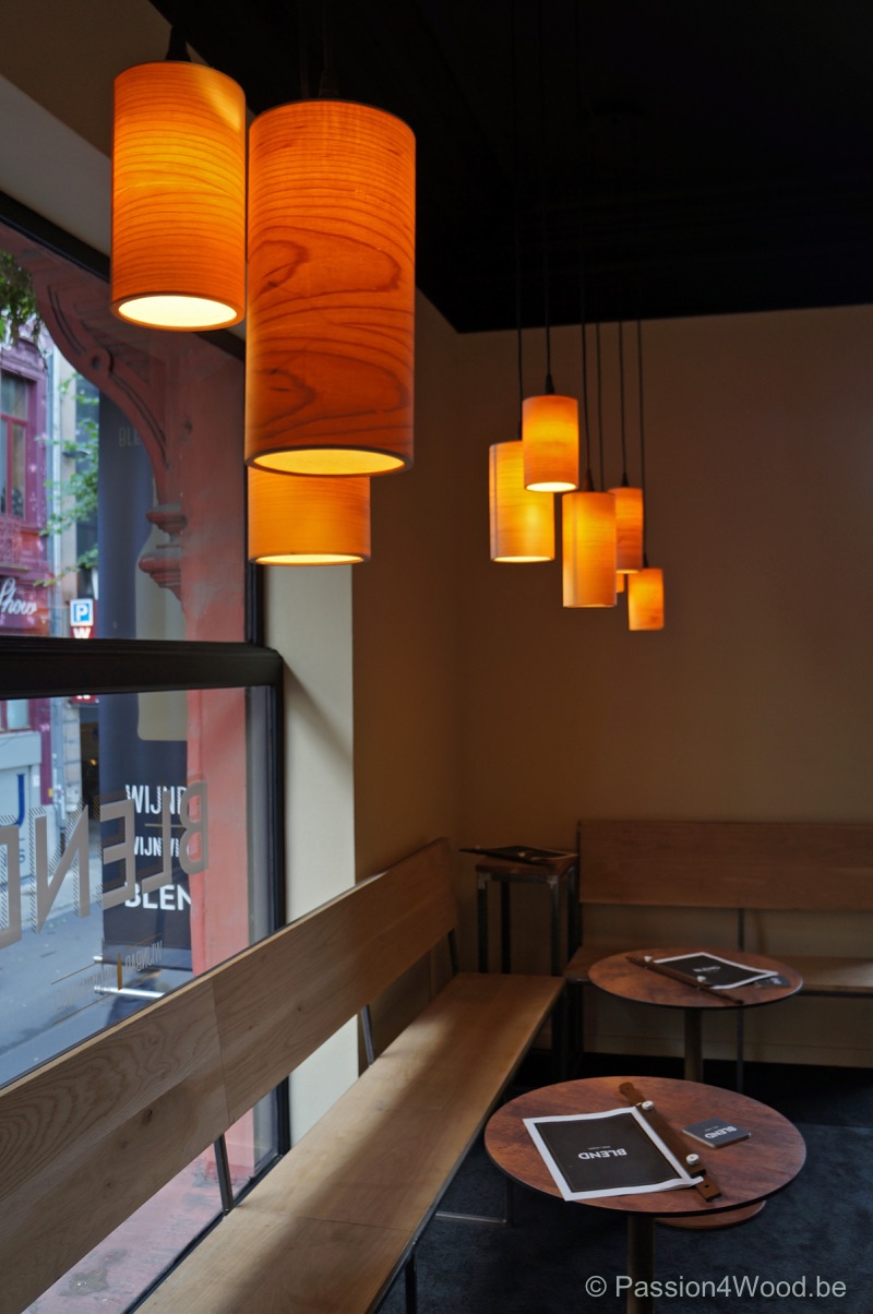 Blend Gent winebar - tube lamps in maple wood 1